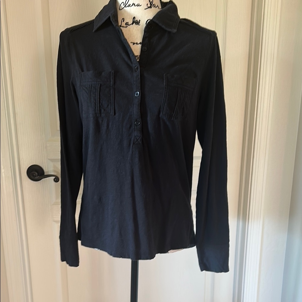 Prana Black Long Sleeve  Button Down Shirt